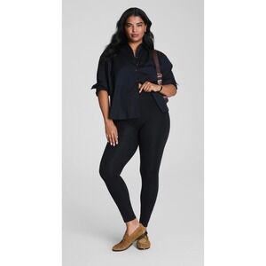 Spanx Look at Me Now Seamless Leggings Black High Waisted Medium M